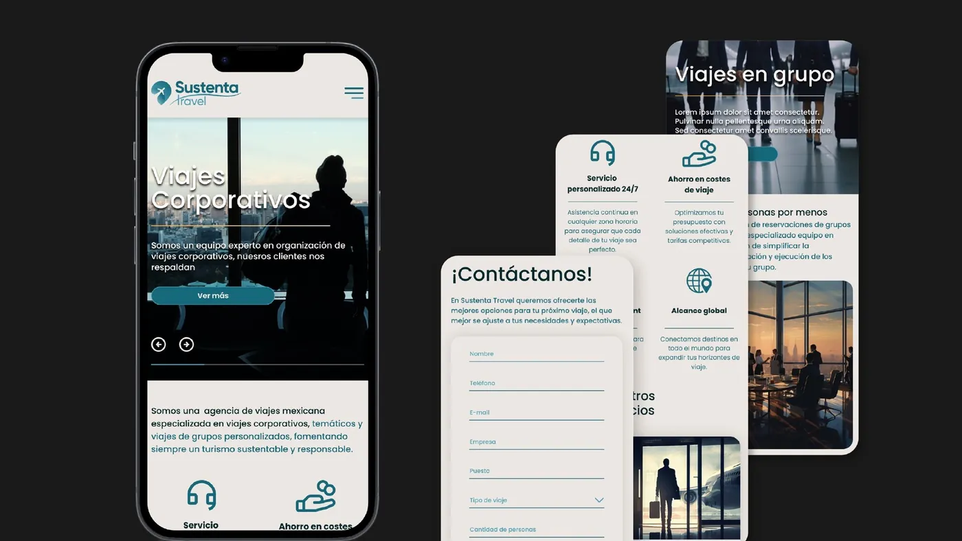 Secciones por tipo de viaje: grupos, congresos e incentivos